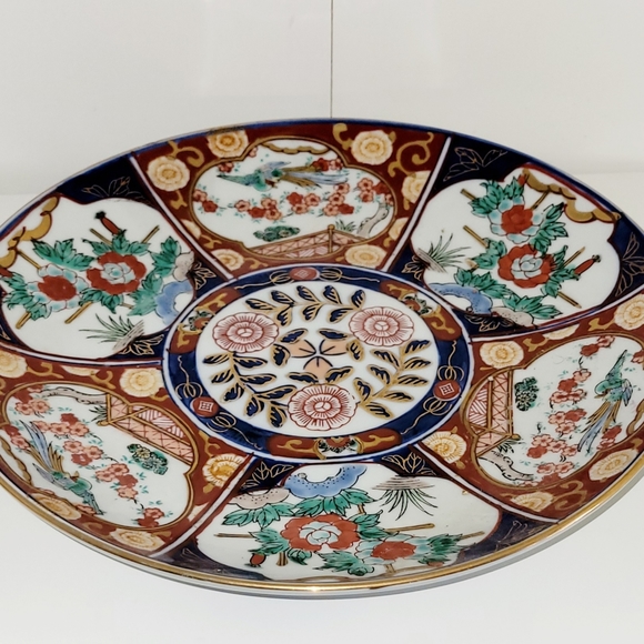 Gold Imari Plate Vintage Japanese Imari Plate Floral Gold Imari 11" - Picture 8 of 9